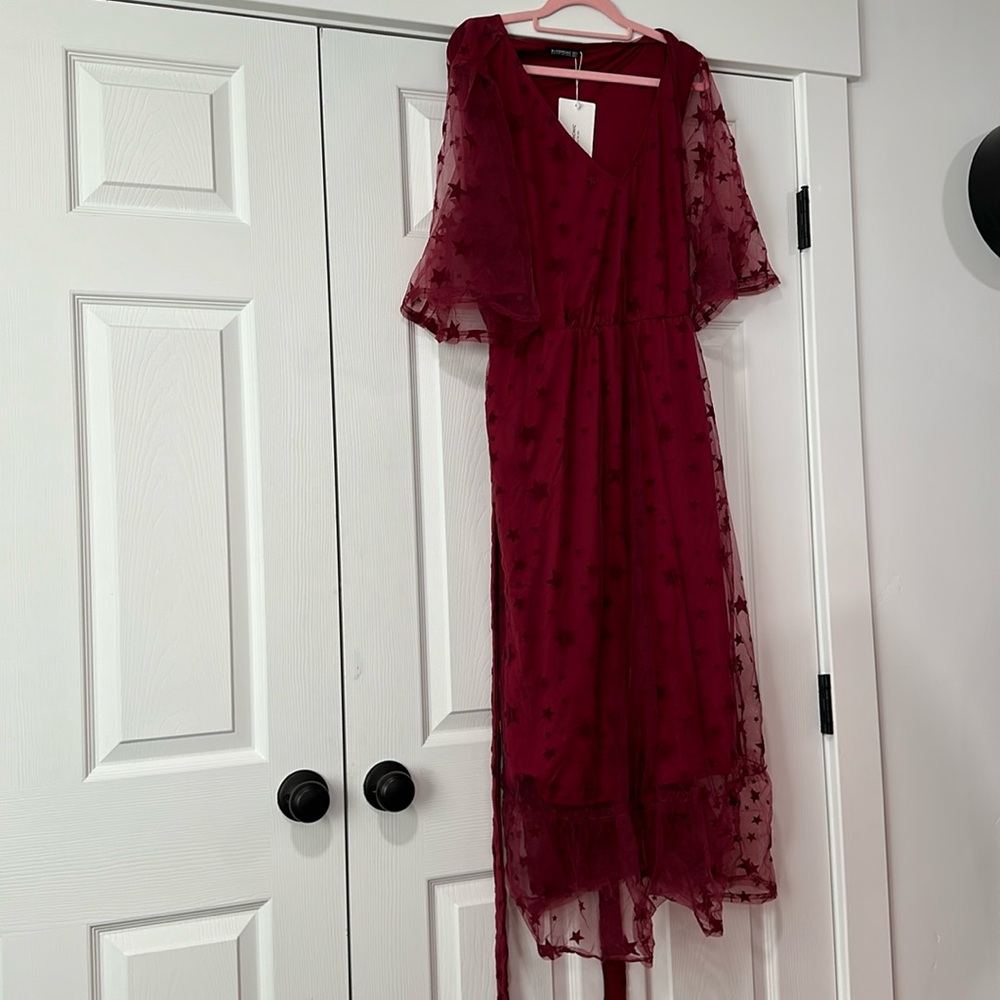 Bloomchic Maroon Star Dress Size 22/24